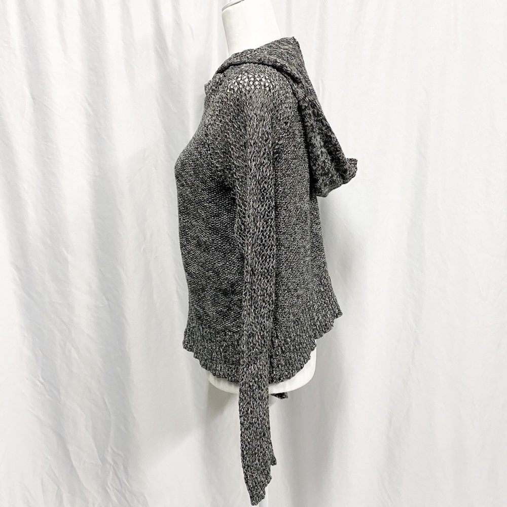 American Eagle Gray Hooded Knit Sweater - Picture 5 of 9